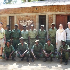 Team photo with donors